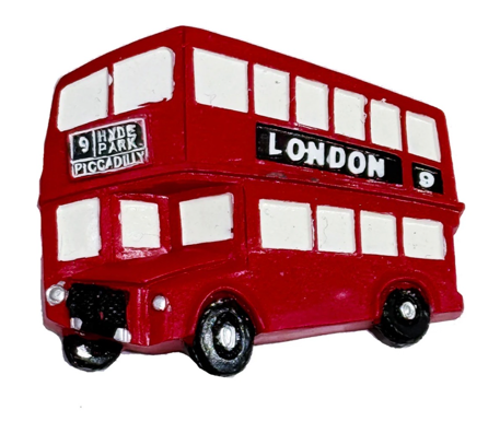 Double-Decker Delight Ceramic Refrigerator Magnet