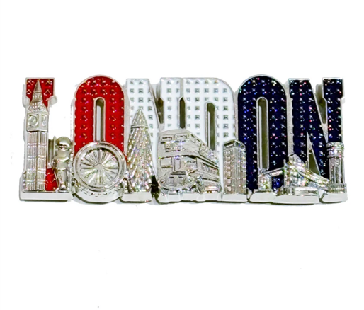 London Skyline Souvenir Metal Refrigerator Magnet
