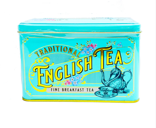 Vintage Victorian Classic Tea Tin Mint Green